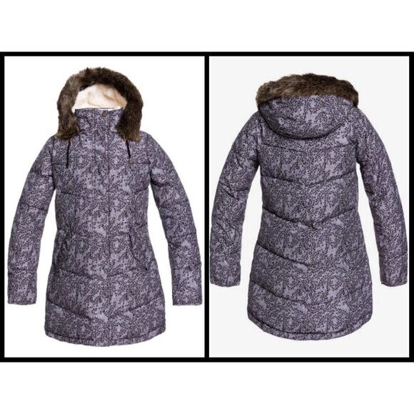 💕ROXY💕 Ellie Waterproof Snow Jacket ~ Grey Print - Picture 8 of 16